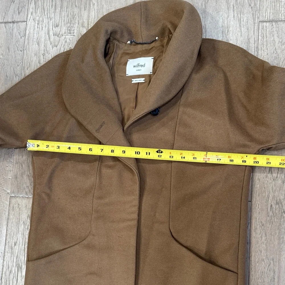 ARITZIA Wilfred Cocoon Wool Cashmere Coat in Camel Size XS - Picture 9 of 13